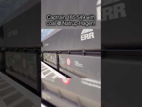 Captrain 185 549 with coal train @ Natrup-Hagen! #shorts