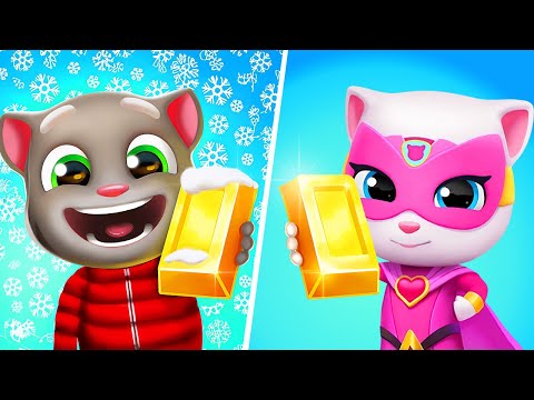 Talking Tom Hero Dash vs Talking Tom Gold Run, My Talking Tom Friends Cat Games, Talking Tom Heroes
