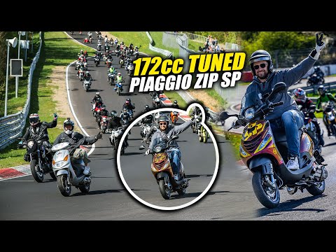 1 Million MotorBikes vs Me On a Scooter! // Nürburgring