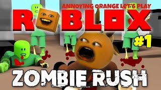 Annoying Orange Plays Roblox Zombie Rush 2 Playing As - 