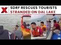 Srinagar Dal Lake Rescue: SDRF Saves Tourists Amid Heavy Rain, Strong Winds | NewsX