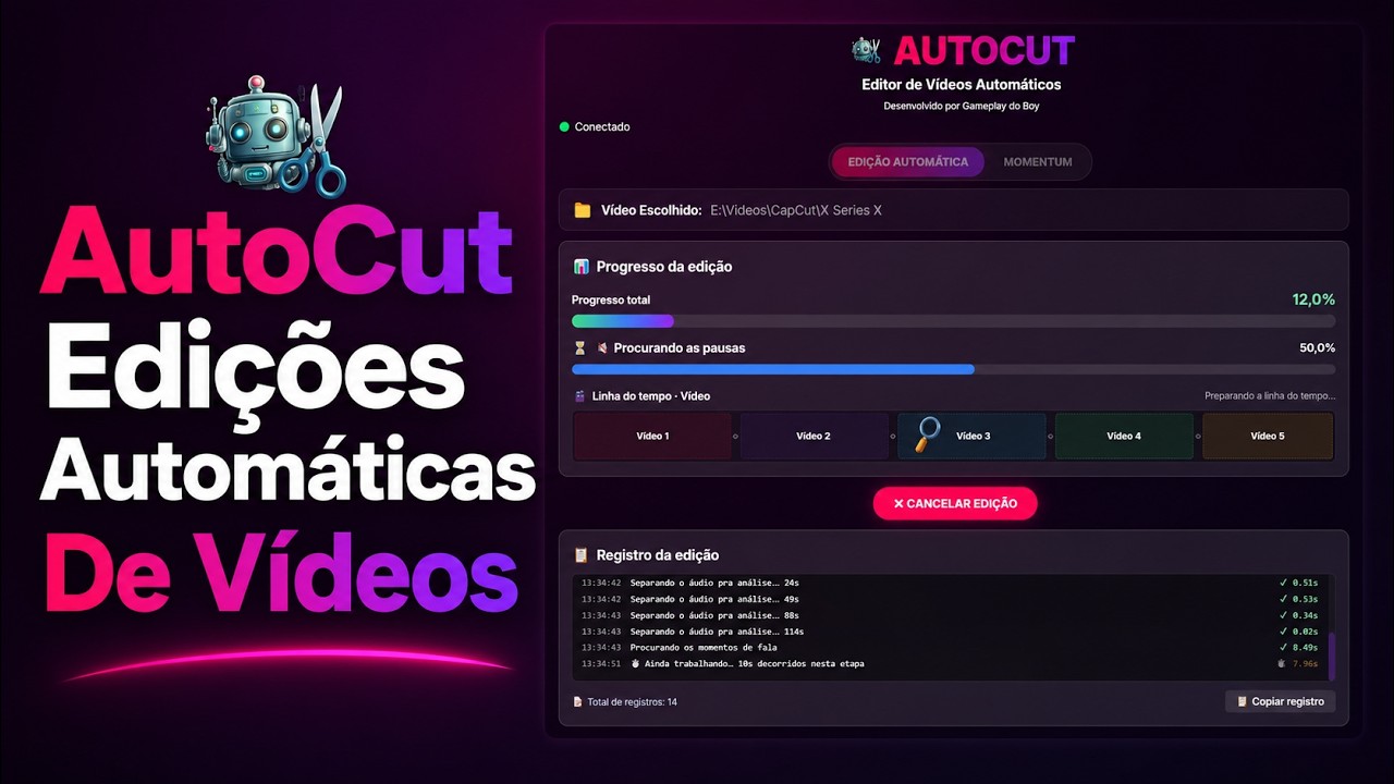 Atualização AutoCut - Edições Automáticas de Vídeo