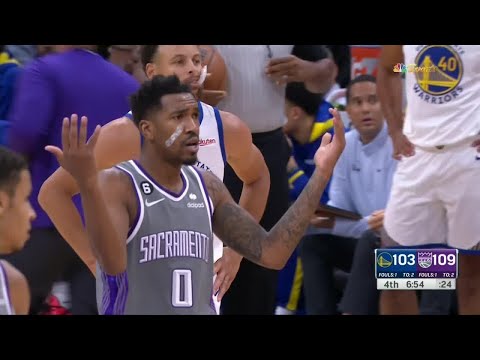 Malik Monk called for offensive foul on rip-through move past Draymond Green | NBA on ESPN video clip