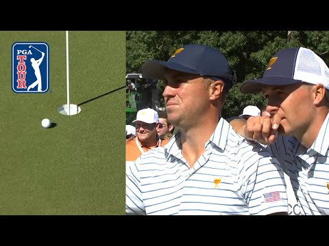 Justin Thomas INCHES away from an ace at Presidents Cup