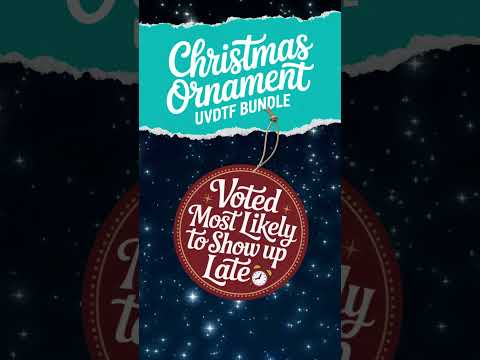 Easy DIY Christmas Ornaments with UV DTF Transfers Bundle Reveal