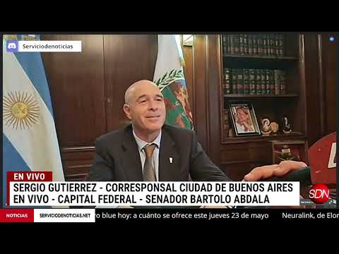 Bartolomé Abdala, presidente provisional del Senado. Sergio Gutiérrez, corresponsal en CABA