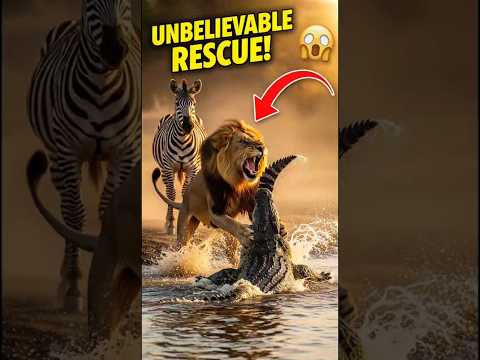 LION vs CROCODILE 🦁😱 Unbelievable Zebra Rescue Caught on Camera!