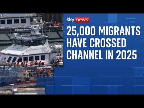 Over 25,000 people have crossed Channel on small boats so far this year