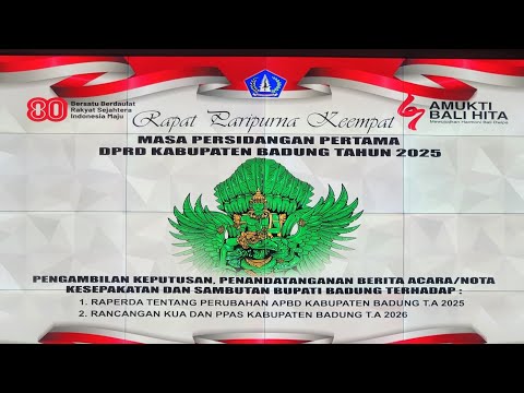 Video thumbnail Rapat Paripurna DPRD Badung•Pengambilan Keputusan thd Perubahan APBD2025, KUA &amp; PPAS 2026