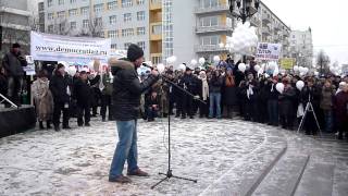 Леонид Волков на митинге на Площади Труда 