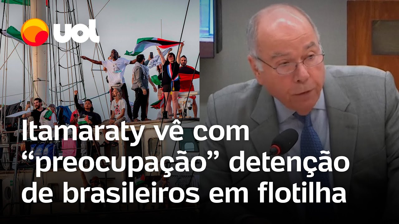 Governo Lula vê com preocupação a detenção de brasileiros em barcos por Israel confira