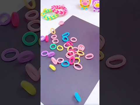 Quick and easy headband using rubber bands #diy #homemade diy rubber band ideas 💡 #shorts