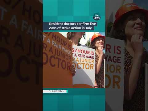 Resident doctors, formally known as junior doctors, confirm five days of strike action #itvnews