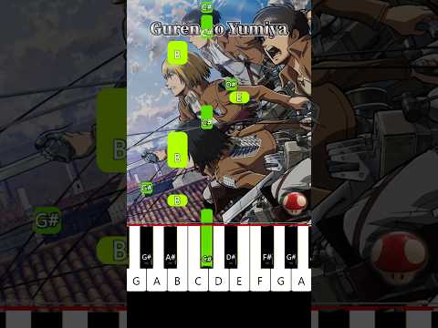 Guren no Yumiya - Attack on Titan - BEGINNER PIANO TUTORIA   #gurennoyumiya #attackontitan