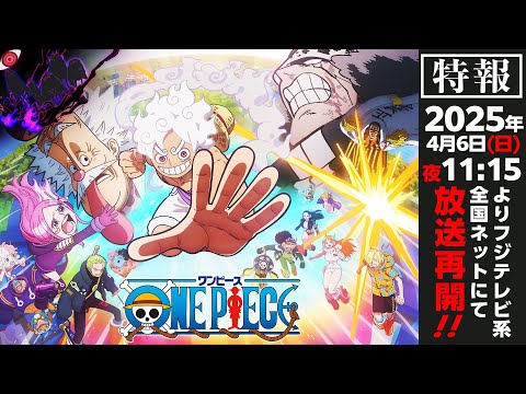 放送枠発表‼️TVアニメ『ONE PIECE』2025年4月6日（日）夜11時15分よりフジテレビ系全国ネットにて放送