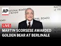 Berlinale LIVE: Martin Scorsese awarded honorary Golden Bear at Berlin Film Festival