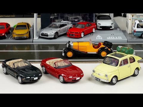 トミカシーリーズ2024年12月発売の新車 トミカプレミアム 14 マツダ ユーノス ロードスターとアンリミテッドにルパン三世 カリオストロの城のフィアット500が登場！