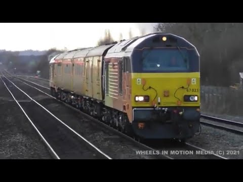 WINDY DAY OF TRAINS AT BARNETBY, NORTH LINCOLNSHIRE 11-03-2021