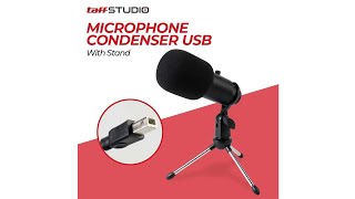 Pratinjau video produk TaffSTUDIO Microphone Condenser USB Mikrofon with Stand - UD-800