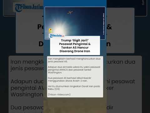 TRUMP GIGIT JARI! Drone Iran Hancurkan Pesawat Pengintai & Tanker AS, Kerugian Fantastis