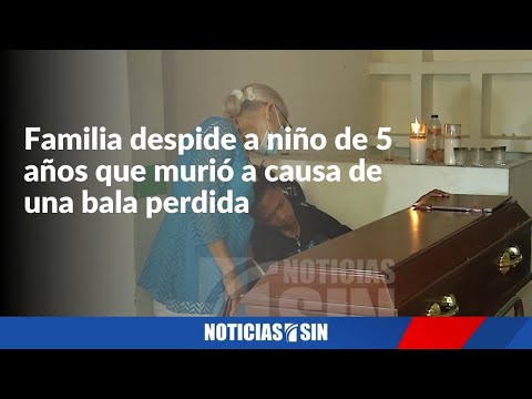 Dolor por muerte de niño de 5 años a causa de una bala perdida