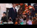 LIVE: Trump and first lady Melania host trick-or-treaters at the White House | NBC NEWS