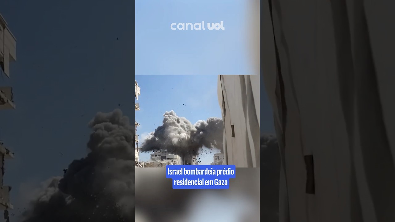 Vídeo mostra míssil israelense atingindo prédio residencial em Gaza