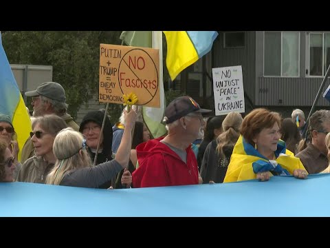 Rally in support of Ukraine in Alaska as Trump-Putin hold summit | AFP
