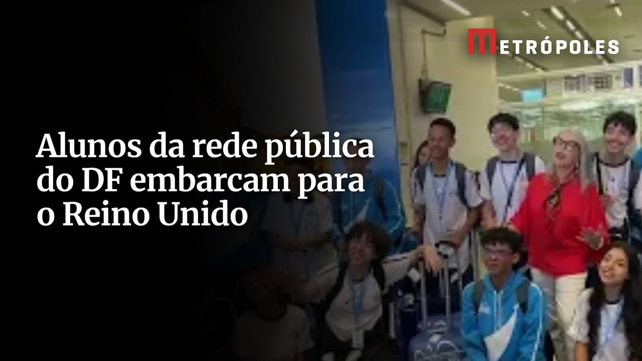 Alunos da rede pública do DF embarcam para o Reino Unido