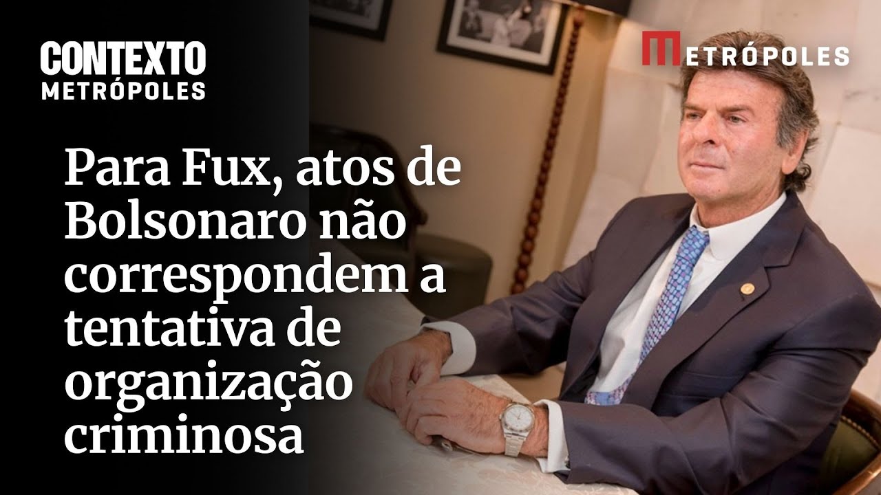 Para Fux atos de Bolsonaro não correspondem a tentativa de organização criminosa