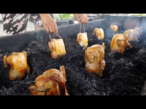 태국의 신기한 조리방식! 대량으로 만드는 통닭 모음 / curious thai cooking method! roasted whole chickens