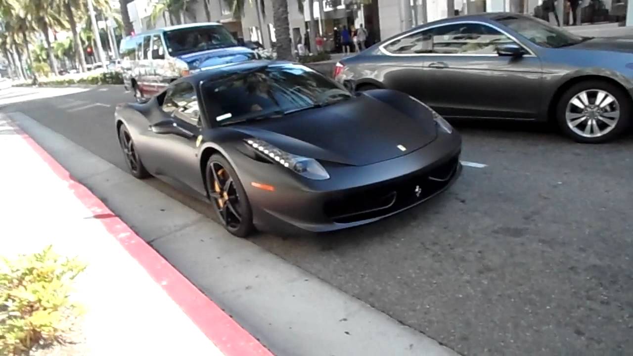 black ferrari 458 spider