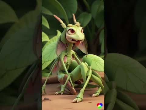 Mantis :The female grasshopper will prey on the male shortly after mating #animals #ai #education