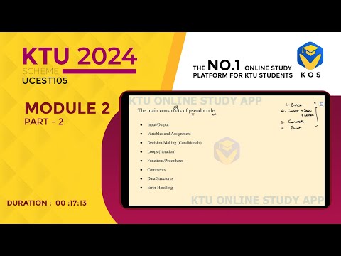 Algorithmic Thinking with Python | Module - 2 Part 2 | B.Tech. KTU 2024 Scheme |STUDY FREE | KOS APP