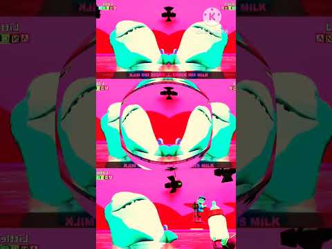 Shark love his milk!!! #shortvideo #animation#littleangel#kinemaster