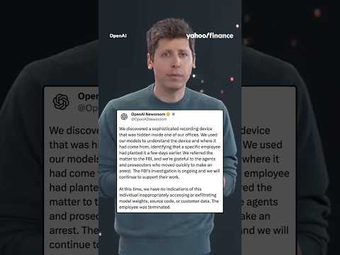 OpenAI caught an employee who planted a recording device in their office. 👀