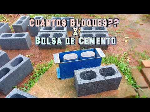 Cuantos Bloques salen de una Bolsa de cemento?