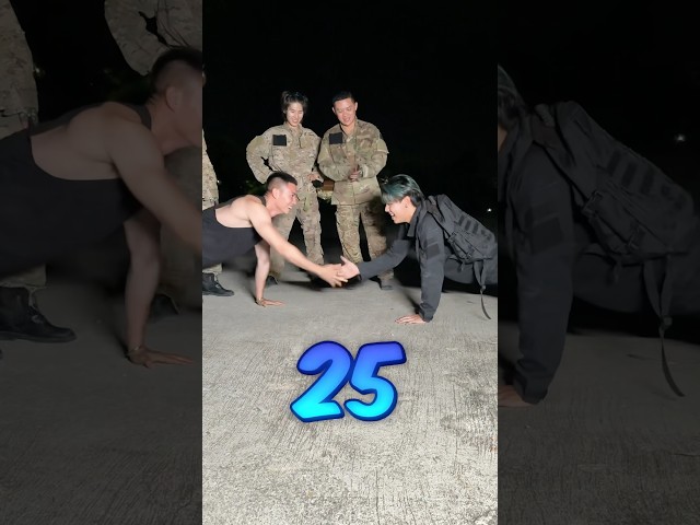 ลูกตำรวจกับทหารจริง ใครวิดพื้นได้มากกว่ากัน🪖🤼‍♂️👮🏻‍♂️#spd #challenge