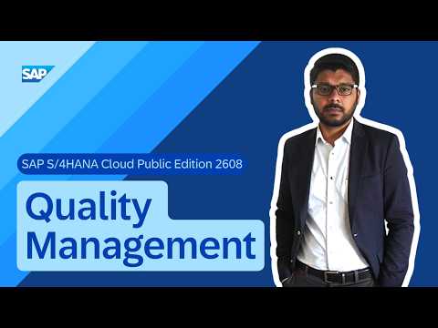Quality Management in SAP S/4HANA Cloud Public Edition 2608 | Release Highlights