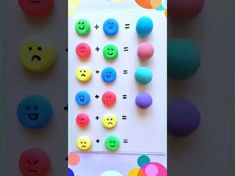 Что получится, если смешать разные цвета - Опыт для детей с воздушным пластилином