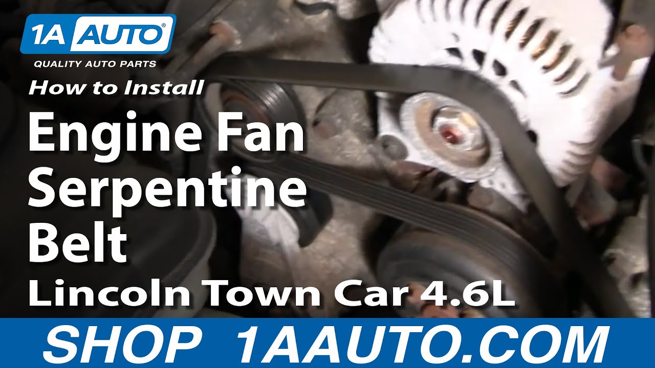 How to Install Repair Replace Engine Fan Serpentine Belt ... 2006 lincoln ls fuse diagram 