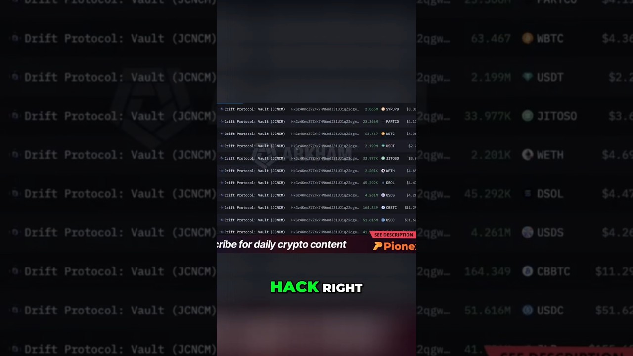 Solana's Drift Protocol $270 Million Hack! shorts