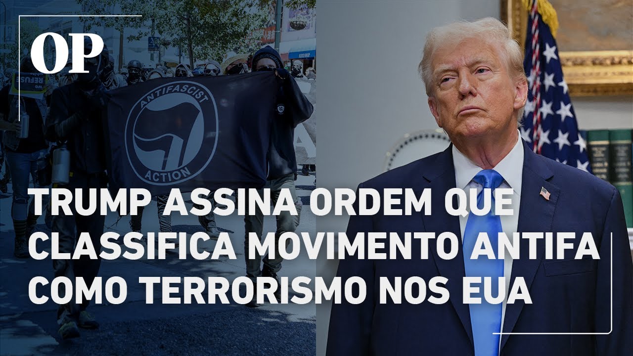 Trump assina decreto que classifica movimenta Antifa como organização terrorista nos EUA