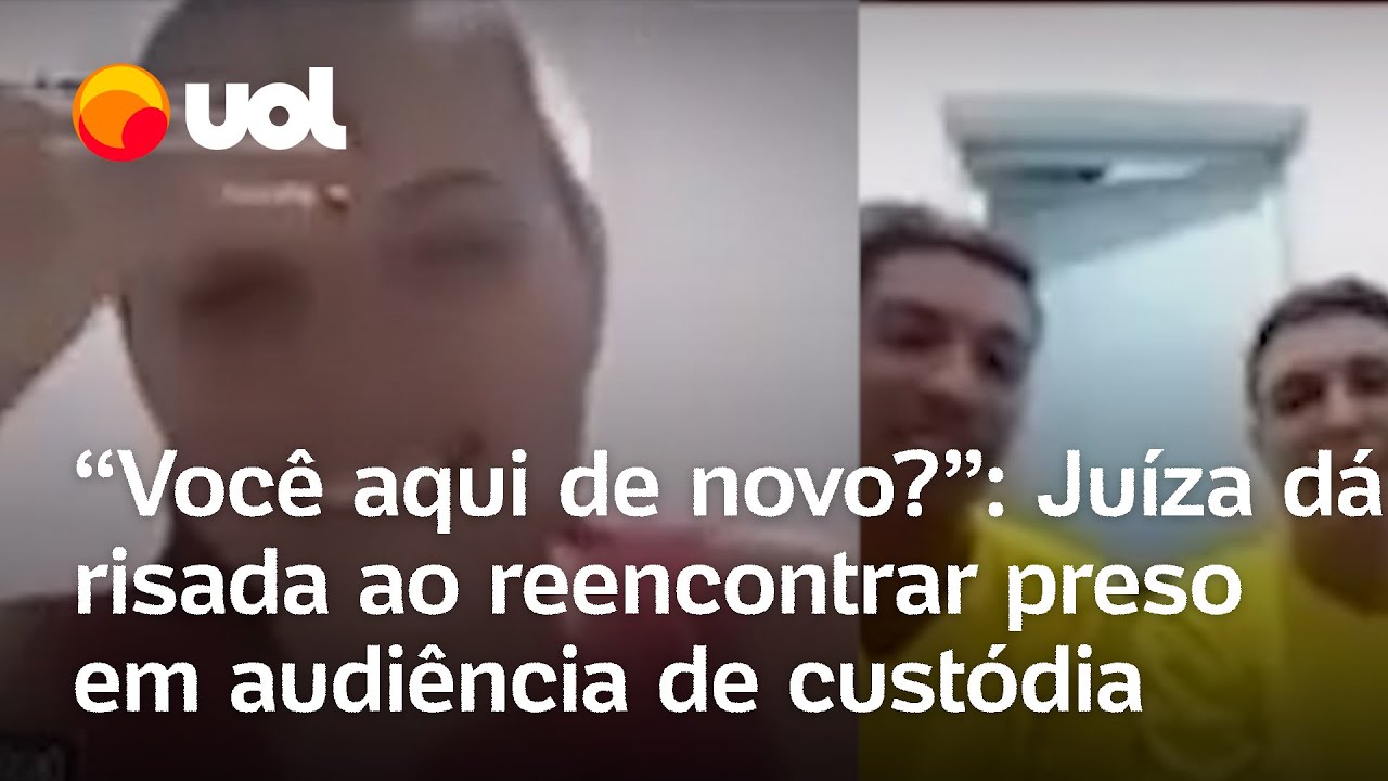 Juíza dá risada ao reencontrar preso em audiência de custódia Você aqui de novo
