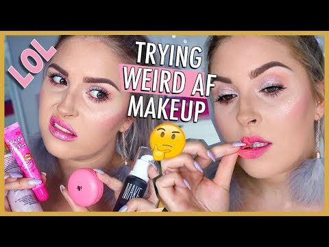 Trying WEIRD Gimmicky & VIRAL Makeup ? WTF ? IS IT GOOD"