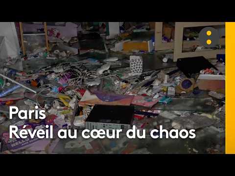 Une rue du 10e arrondissement de Paris totalement retournée