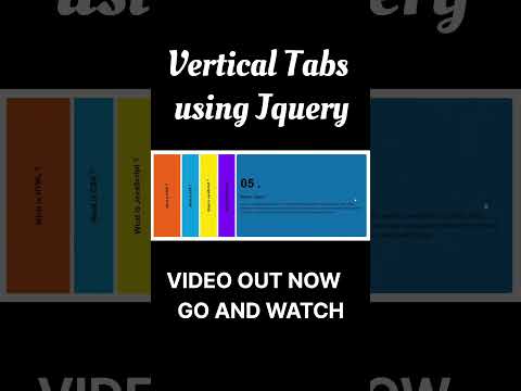 Vertical Tabs with Jquery | Full Source Code In Full Video Description | #css #jquery #tabs #shorts