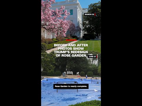 Before and after photos show Trump’s redesign of Rose Garden