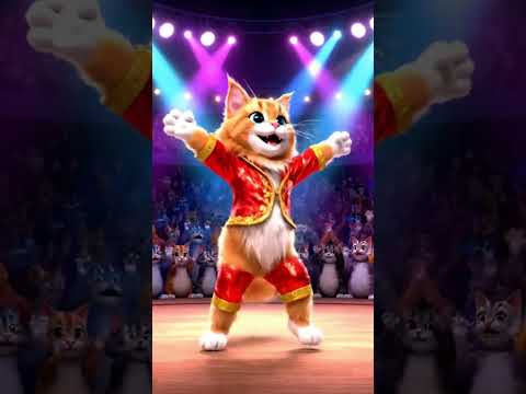 Funny jumping cat ❤️😻❤️📯❤️🌟