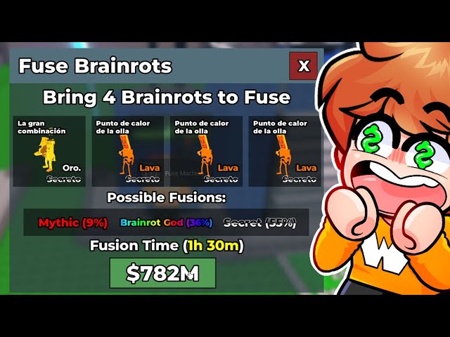 ¡FUSIONÉ BRAINROTS SECRETOS en STEAL A BRAINROT! 😁🤑